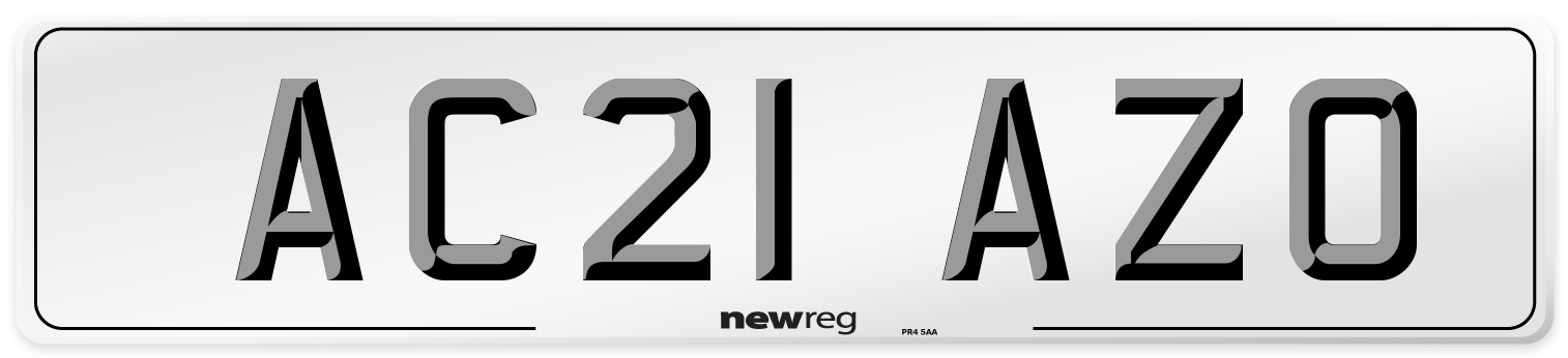 AC21 AZO Number Plate from New Reg